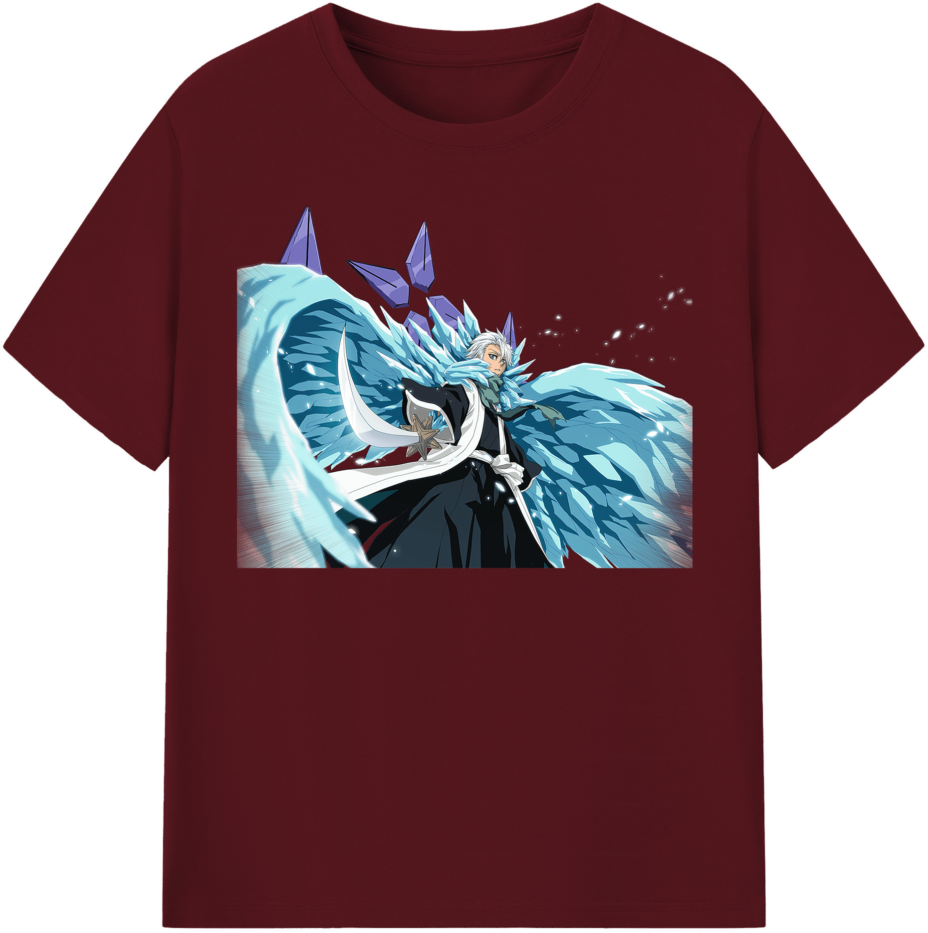 （画像用） ブリーチ 日番谷冬獅郎（ひつがや とうしろう） BLEACH Hitsugaya Toushirou 綿100％半袖Tシャツ（フロントプリント）